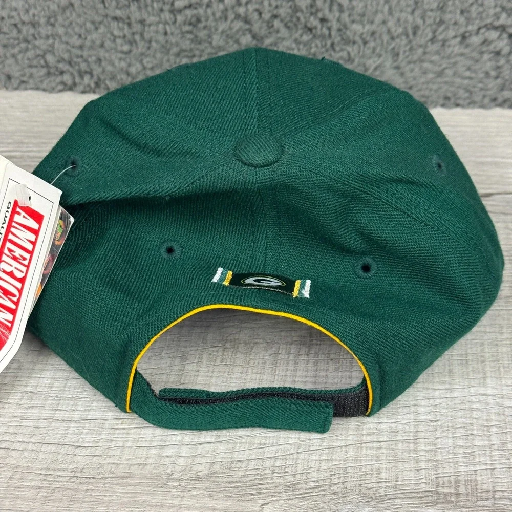 Vintage Green Bay Packers Hat Cap Strapback Adjustable Nfl American‎ Needle New